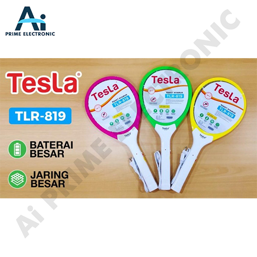 ORIGINAL TESLA TLR 819 Raket Nyamuk Listrik Cas Chargeable