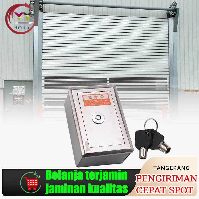 Box Tombol Stainless Rolling Door / Lock Box / Rumah Tombol Rolling Door / Box Power Push Button