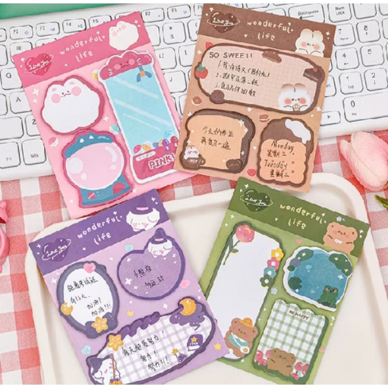 

Sticky Notes 3 in 1 Karakter Lucu Imut