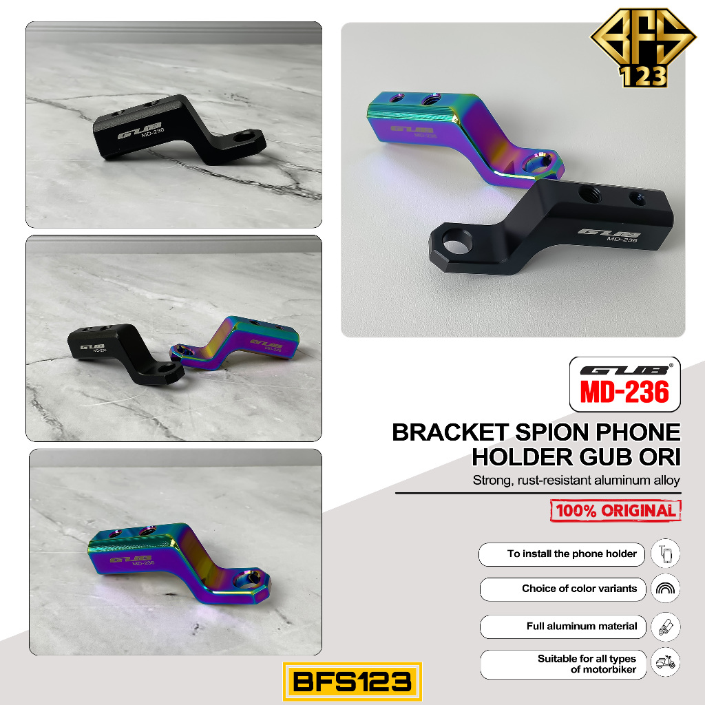 Bracket Holder HP Motor Bracket Spion GUB MD-236 Aluminium Aloy ORI Bracket HP Motor Phone Holder Mo