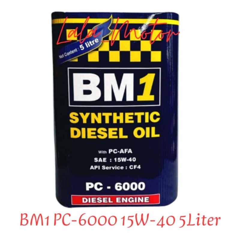 Oli Mesin Mobil BM1 PC-6000 sae 15W-40 untuk mobil Diesel 5Liter