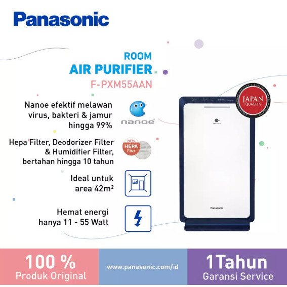 PANASONIC Air Purifier F-PXM55AAN FPXM55 Pembersih Udara AirPurifier