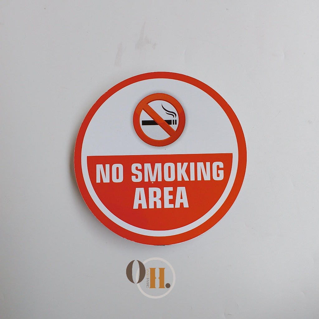 

Stiker no smoking area - Stiker dilarang merokok - Stiker vinyl - Laminasi glossy