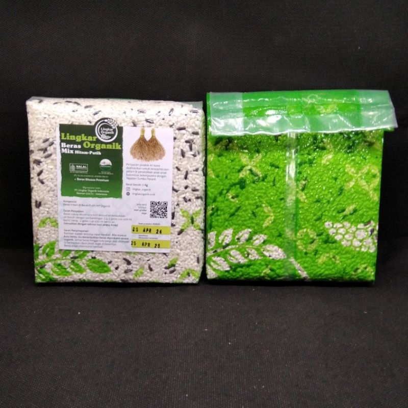 

Beras Mix Hitam Putih Organik Vaccum 1kg | Lingkar Organik