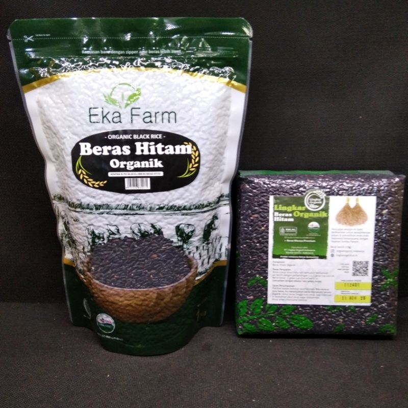 

Beras Hitam Organik Vaccum 1kg | Eka Farm atau Lingkar Organik