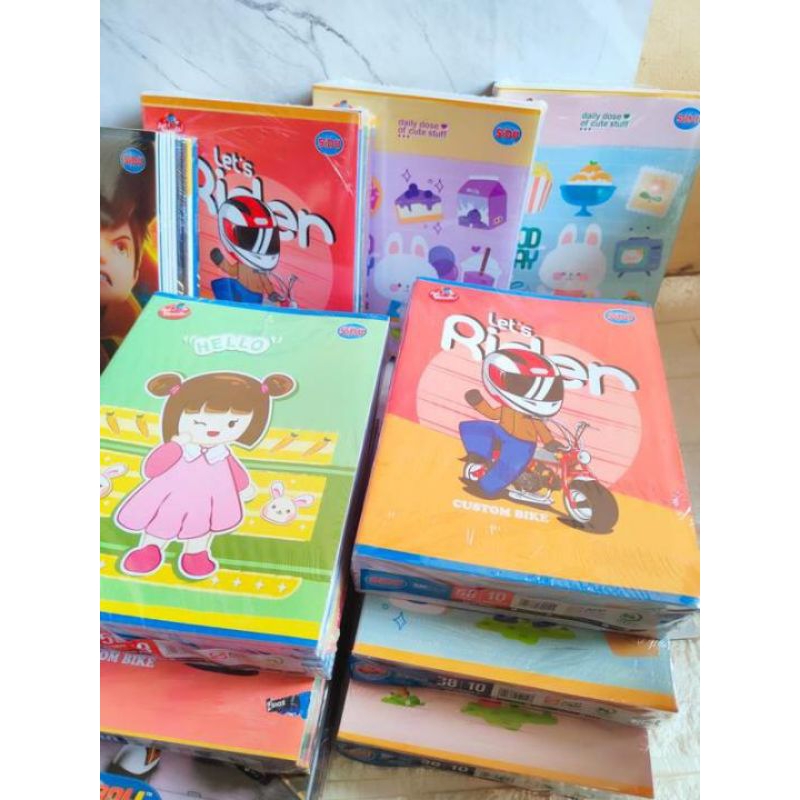 

Buku Tulis SDA Paper Star 58 lembar / 1 pack Buku isi 10 buku / Buku Tulis Murah