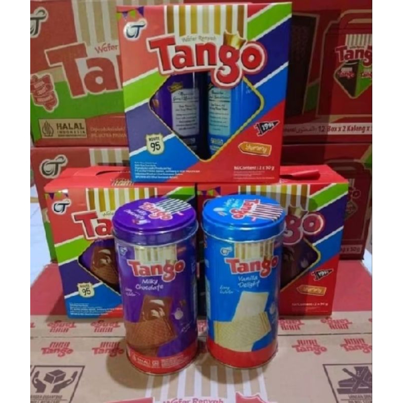 

Tango wafer hampers lebaran kartonan isi 12 x (2*50gr)