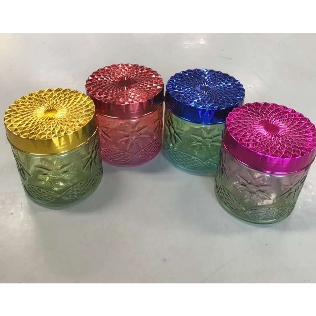 Toples Kaca Crystal / Toples Warna aesthetic / Tempat kue lebaran