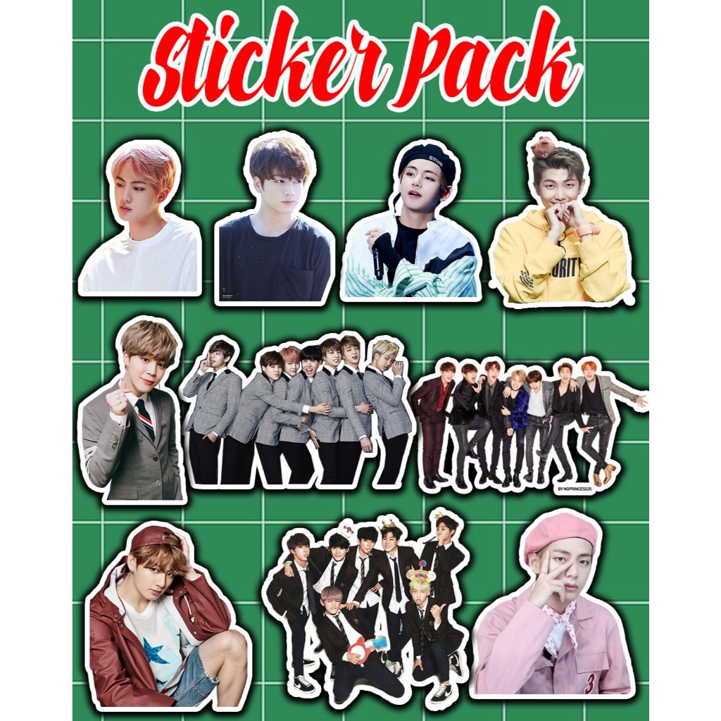 

STIKER BTS GUYS KPOP REAL PERSON CUTE STICKER WATERPROOF