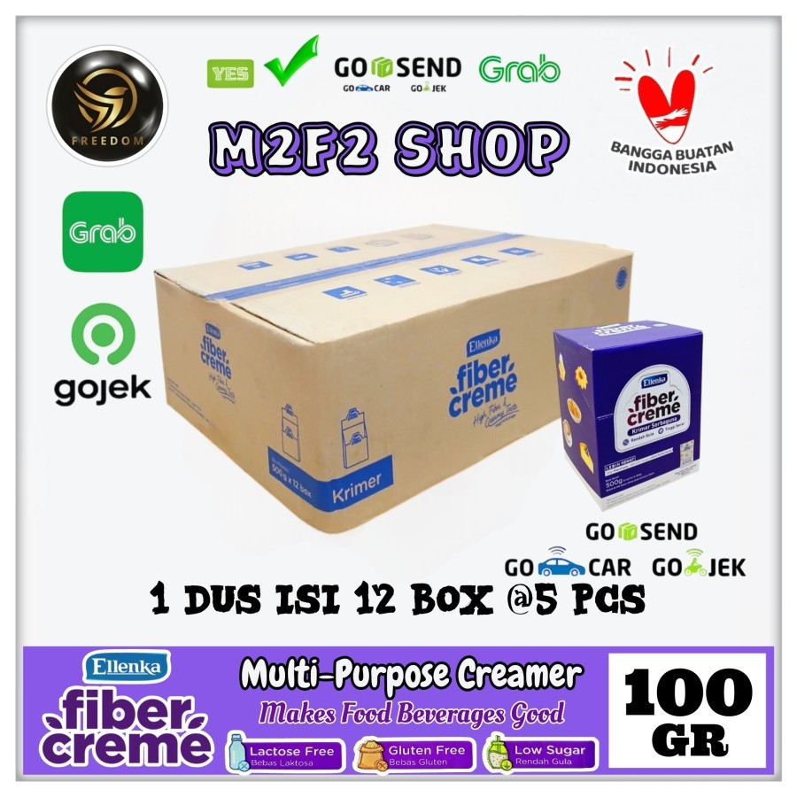 

Ellenka Fiber Creme High Fiber & Creamy Taste Multi Purpose Creamer | Krimer Serbaguna Bubuk Sachet - 100 gr Kemasan Karton (Khusus Bluebird/Gosend/Grab)