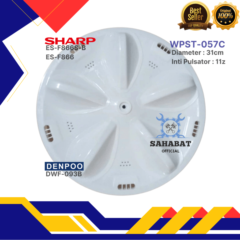 PULSATOR MESIN CUCI SHARP 1 TABUNG DIAMETER 31CM GIGI 11