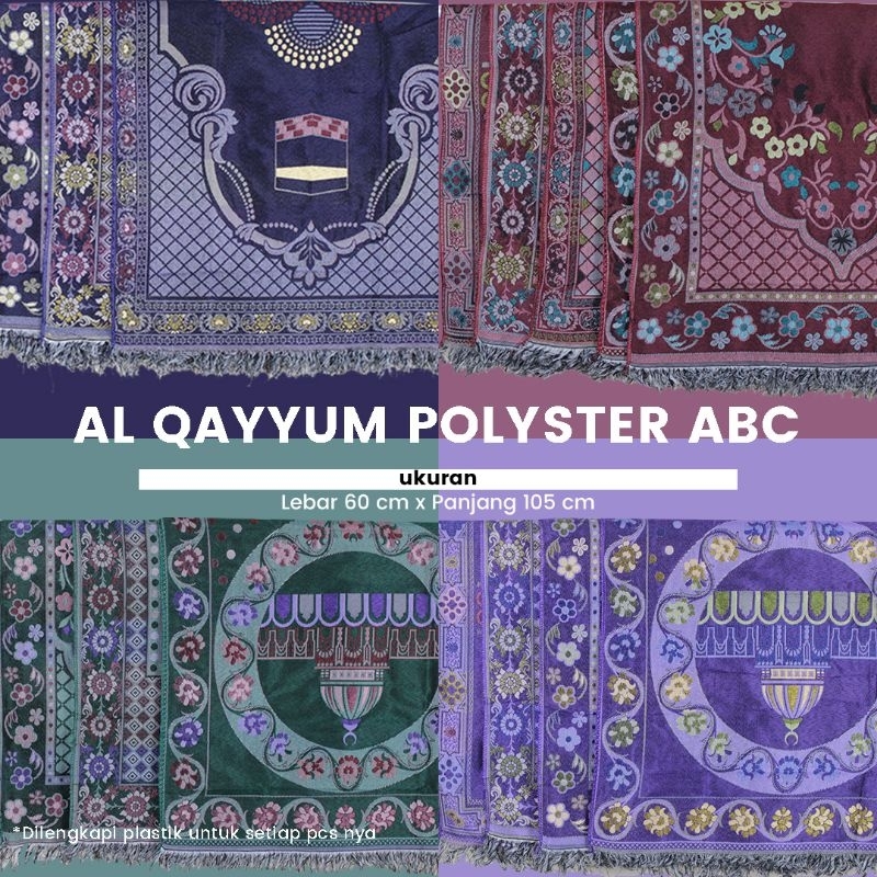 Grosir 1 Kodi Sajadah Al Qoyyum ABC / Sajadah Tipis Murah / Oleh-Oleh Haji Dan Umroh