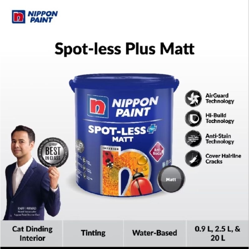 NIPPON PAINT-NIPPON SPOTLESS PLUS MATT-CAT INTERIOR PREMIUM-0.9LTR-TINTING