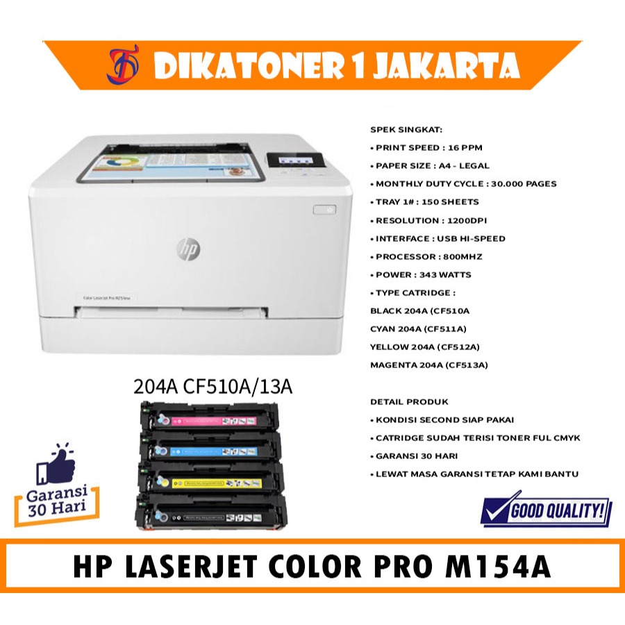 Printer Color Hp LaserJet Pro M154a | Pinter Warna A4 F4