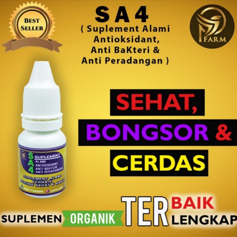 Suplemen burung vitamin organik SA4 untuk murai koci kenari cucakrowo dll