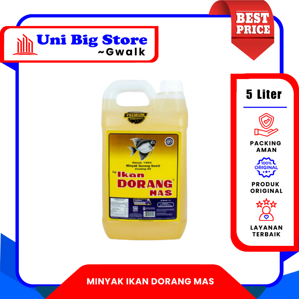 

MINYAK GORENG IKAN DORANG MAS MINYA KELAPA SAWIT - 5 Liter