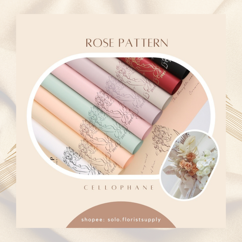 

ECER ROSE PATTERN FLOWER WRAPPING CELLOPHANE KERTAS BUKET PEMBUNGKUS BUNGA WRAPPING PAPER CRAFT RUSTIC FLORIST HANDBOUQUET NON WOVEN PAPER WATERPROOF PAPER FLORALWRAP FLOWERWRAPPING KERTAS BUNGA KERTAS BUKET DIY PROPERTI FOTO