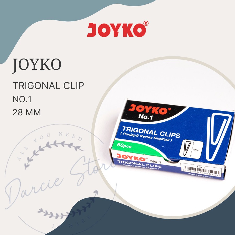 

JOYKO TRIGONAL CLIP NO.1 PAPER CLIP/ PENJEPIT KERTAS JOYKO 28 MM / PAPER CLIP / JEPITAN KERTAS MURAH/ PENJEPIT / PEMBATAS KERTAS / PEMBATAS BUKU