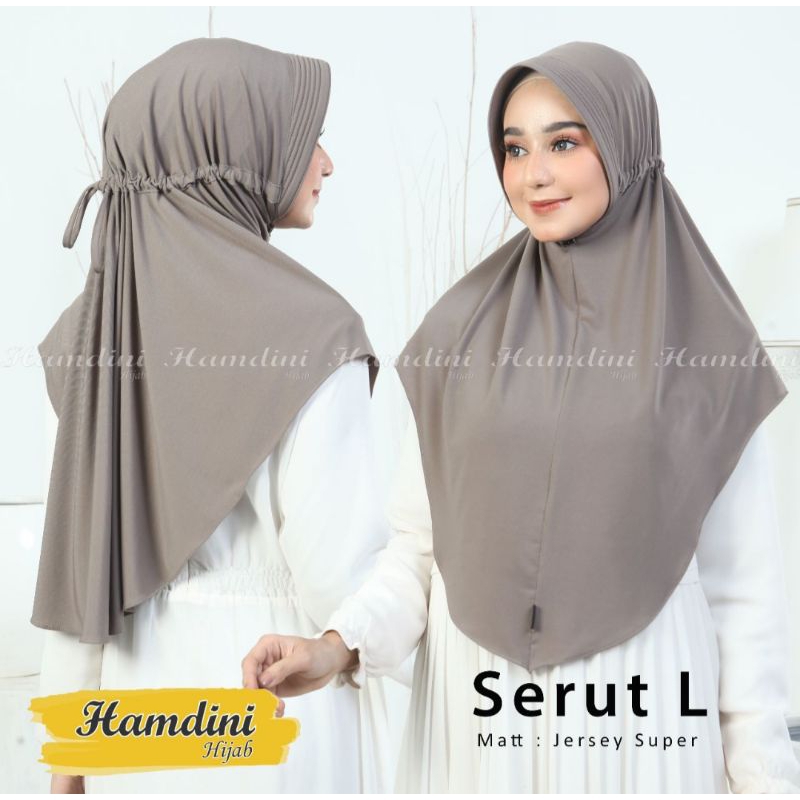 Hijab Ahza Serut Jersey ukuran L