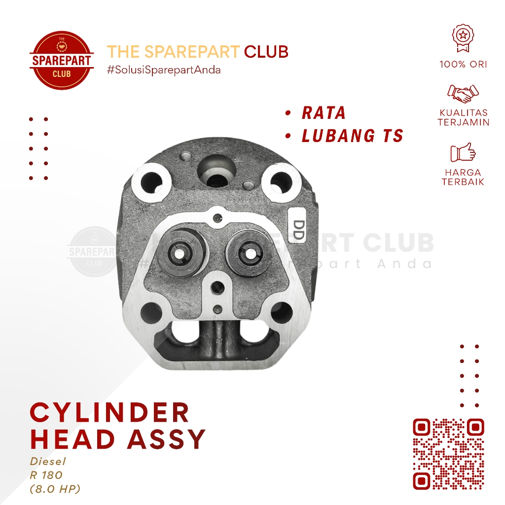 Silinder Kop Deksel Komplit Mesin Diesel R180 8 PK HP - Cylinder Head Assy