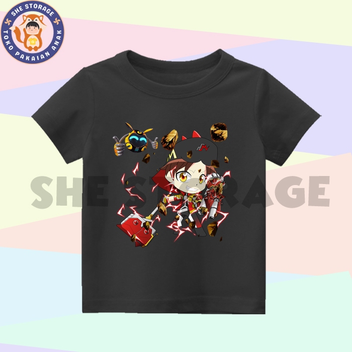 BAJU ANAK KAOS ANAK BOBOIBOY GALAXY GENTAR RENDER OCHOBOT