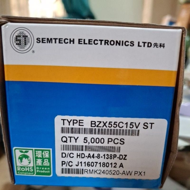 per 100 pcs dioda ZENER 0,5 watt 15v  renteng dioda zener