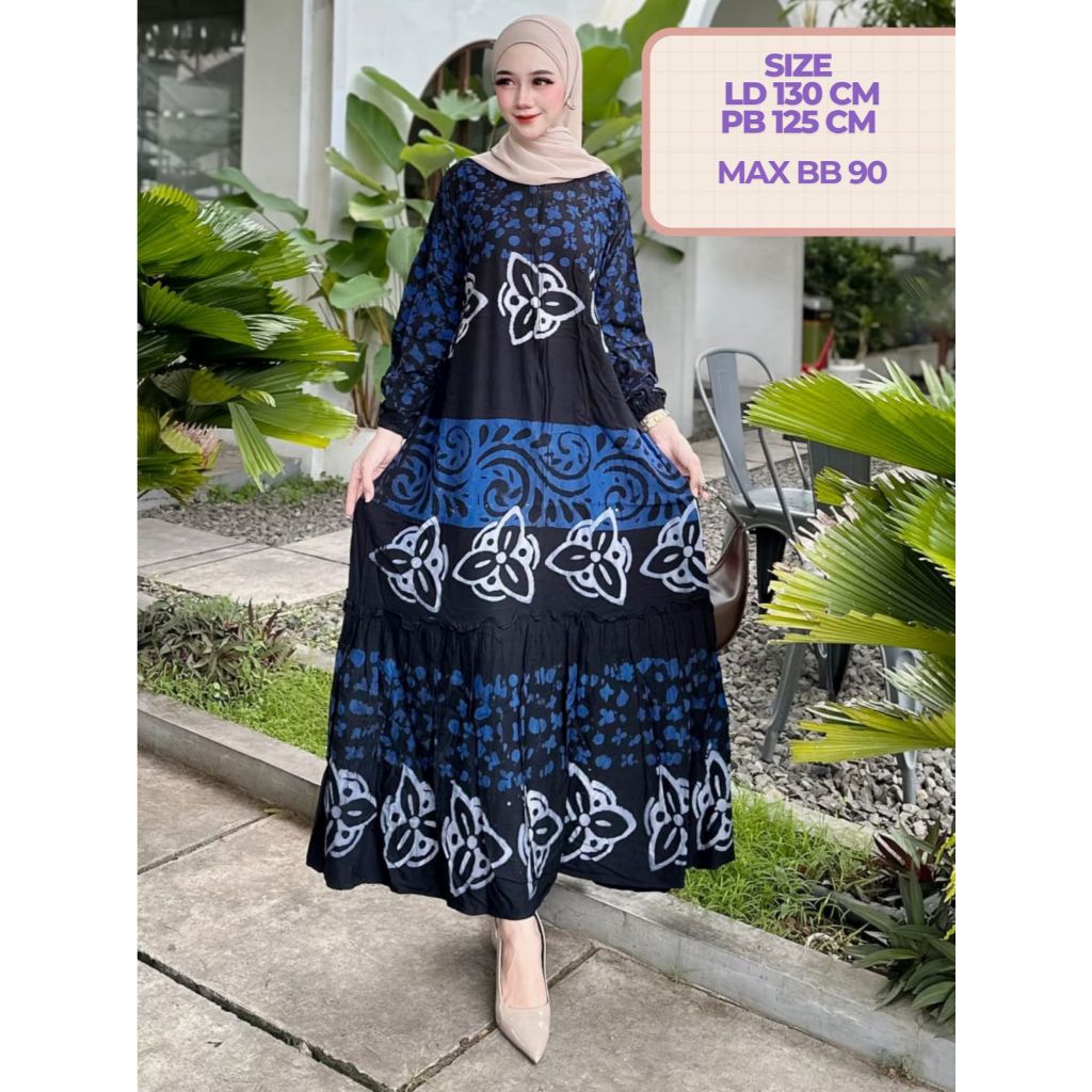 GAMIS TWILL CAP MALAM LD 130 PREMIUM MODEL REMPEL BUSUI FRIENDLY TERBARU BATIK CAP ASLI PEKALONGAN