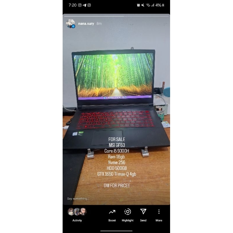 LAPTOP MSI GF63 I5