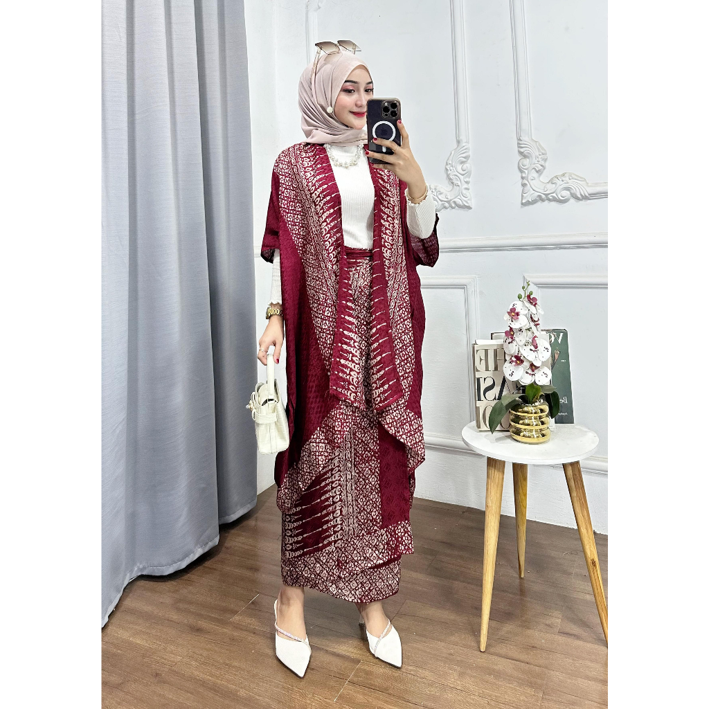 TEMU JODO BATIK - ANNISA Set Outher dan Rok Lilit Batik Modern Viscose / Setelan Motif Pekalongan