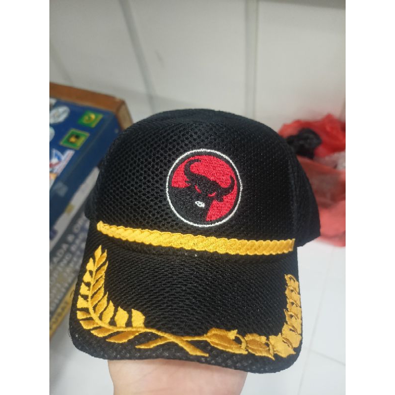 topi jaring partai PDI / topi pdi