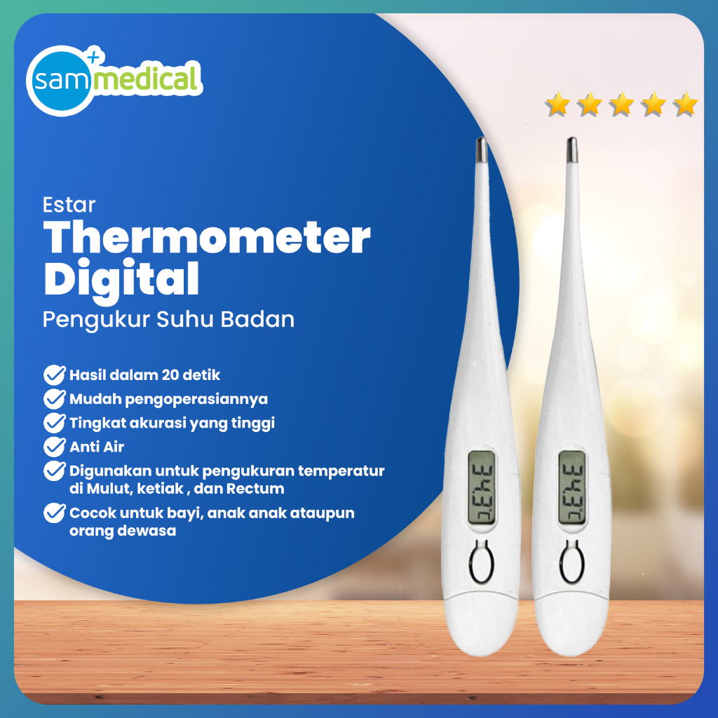 Estar Thermometer Ketiak Digital FIX / Alat Cek Suhu Badan / Termometer Bayi Digital