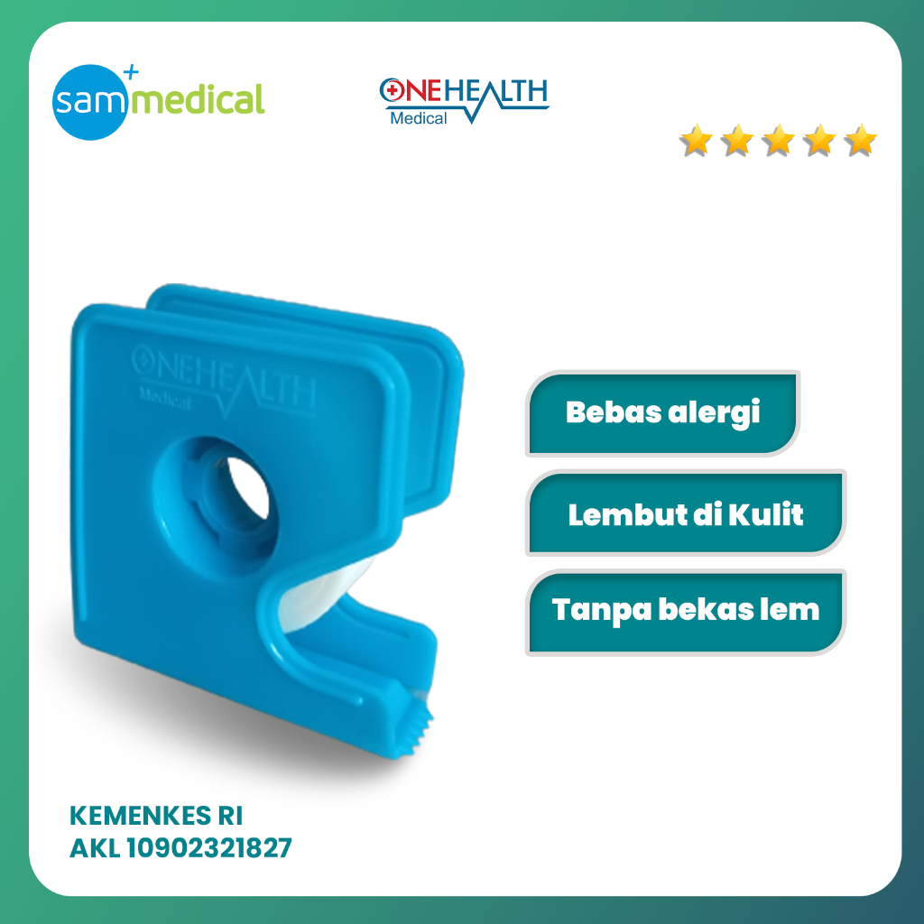 One Health  Micropore Surgical Tape / Plester Luka / Plester Putih / Plester Kertas @Satuan