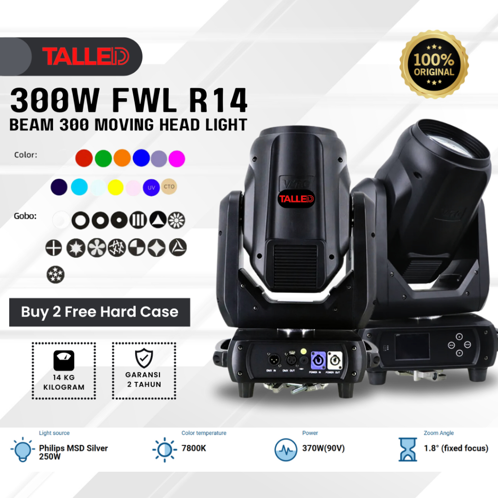 TALLED LIGHTING PANGGUNG MOVING BEAM 300W HEAD LIGHT FWL 14R