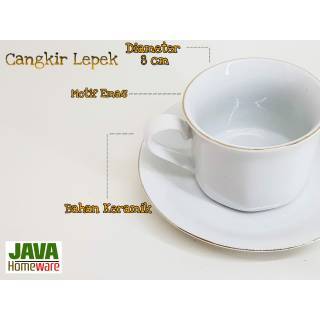 Cangkir lepek Sango putih