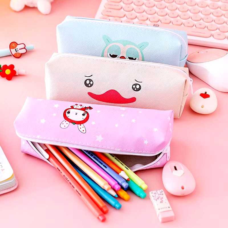 

AB51 Pouch Pensil Resleting Tas Pensil Lucu Case Pensil Karakter lucu