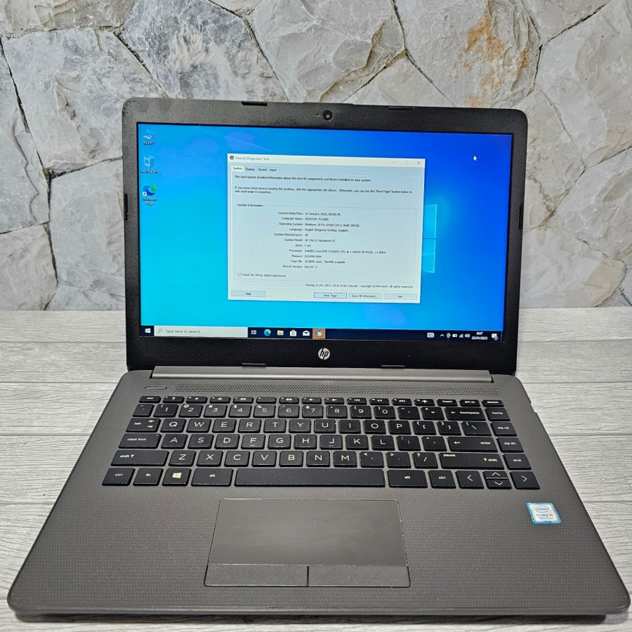 Laptop Hp 240 G7 Intel Core I5-8265U RAM 8GB SSD 256GB Murah