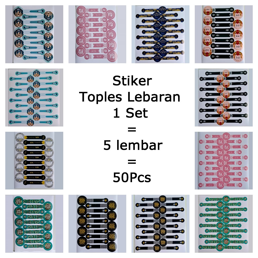 

Stiker Toples Lebaran Hari Raya Sctiker Jar Seal Tempel