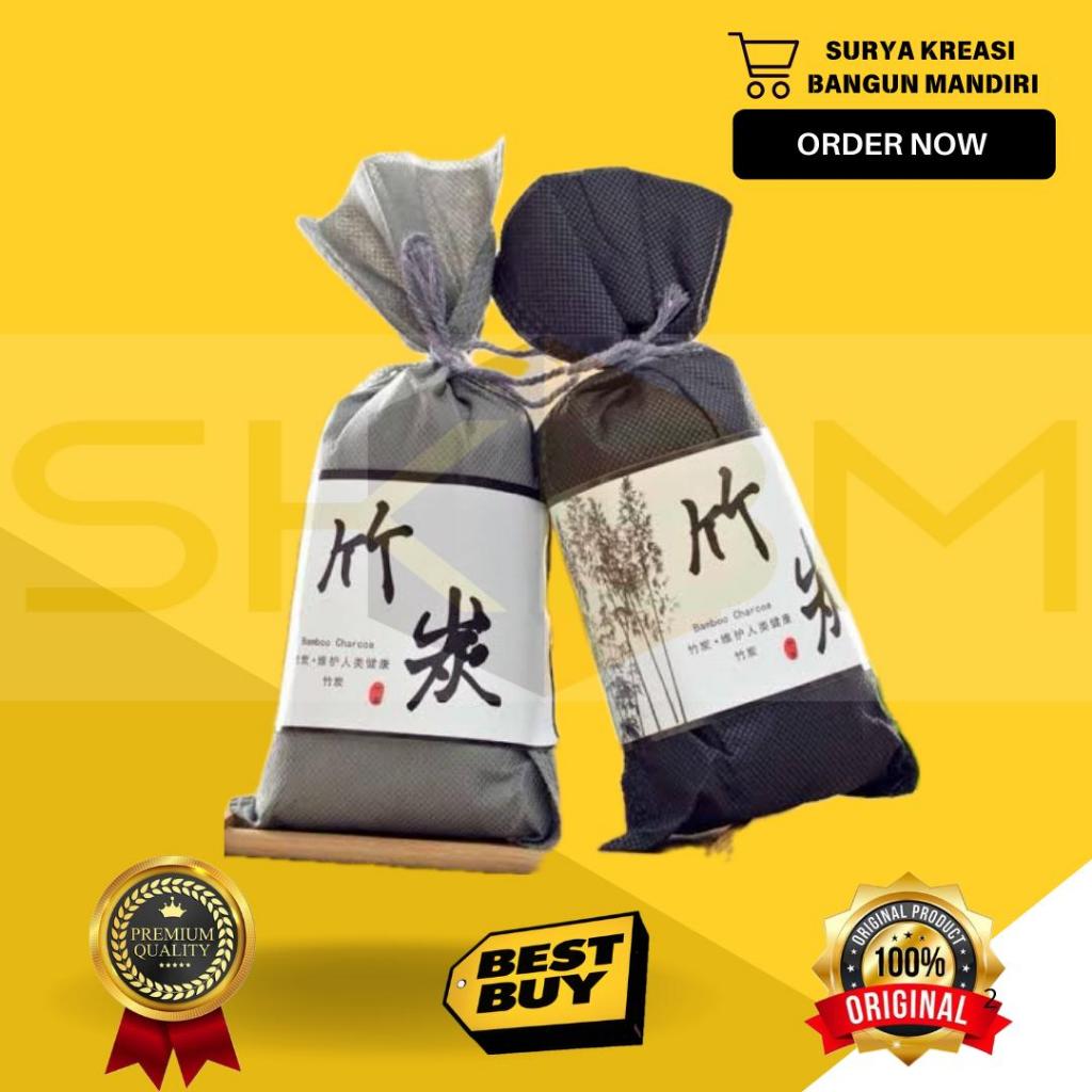 ARANG BAMBU KARBON AKTIF PENYERAP BAU - PENGHILANG RACUN UDARA