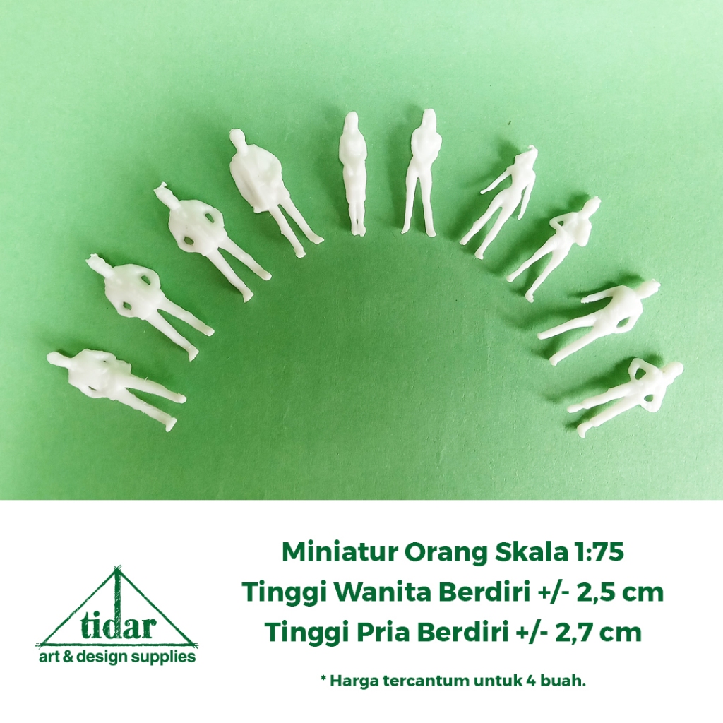 

[MR] AE - Miniatur Manusia Skala 1:75 - Figure - Maket Orang Warna Putih