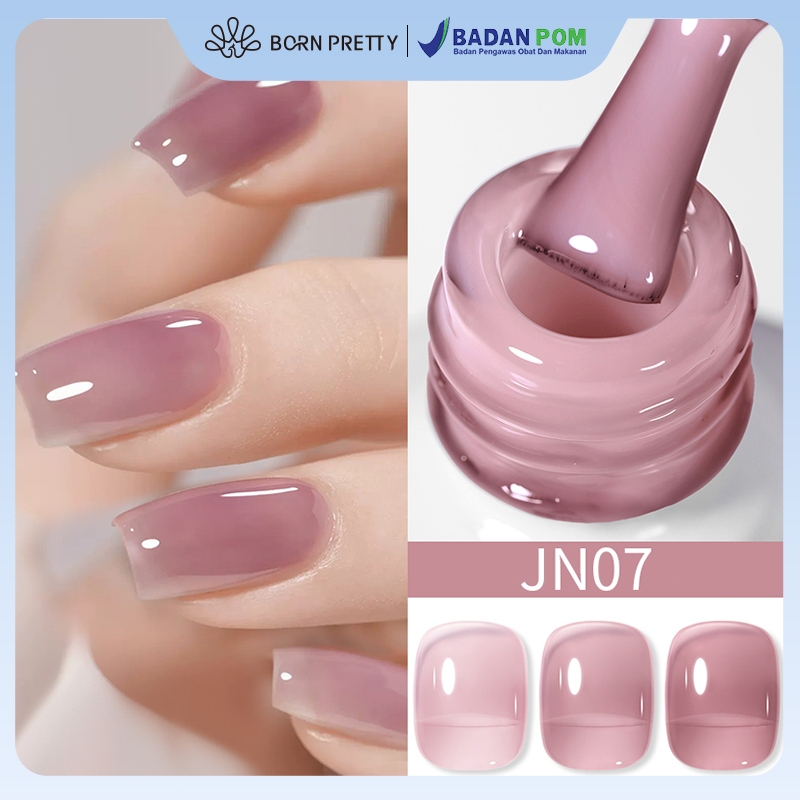 [BPOM] BPRN PRETTY Jelly Gel Polish 10ml Kutek Jelly Nail Gel Translucent Gel Polish Nail Gel JN07
