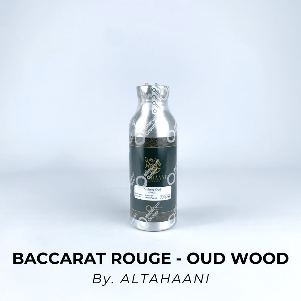 SEARAH AMBERY OUD.WOOD AMBER.BACARAT OUD.BY ALTAHAANI SEGEL PABRIK 100 ML & 250 ML - BIBIT PARFUM