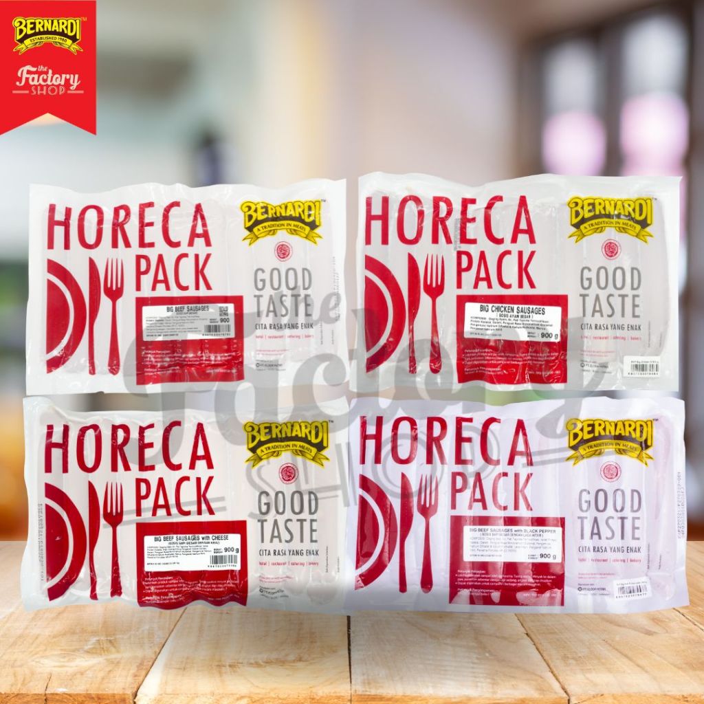 

Bernardi Horeca Pack Big Beef Sausages Chicken Ayam Sapi original blackpepper lada hitam cheese keju