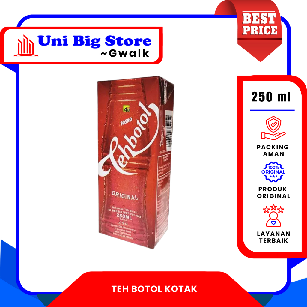 

SOSRO TEH BOTOL KOTAK ORIGINAL MELATI JASMINE TEA - 250 ml