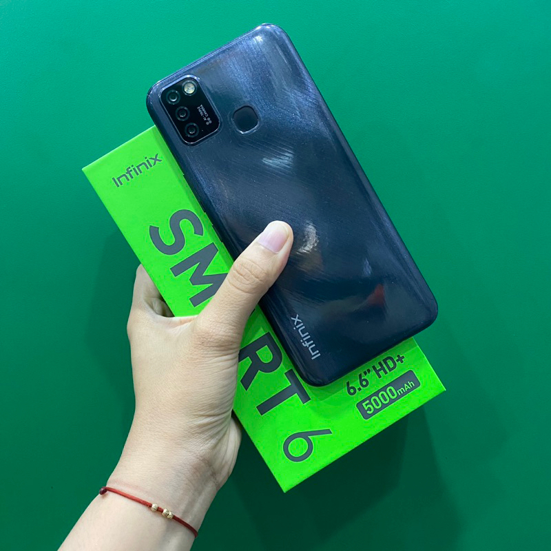 Infinix Smart 6 3/32gb second bekas pakai normal fullset ori
