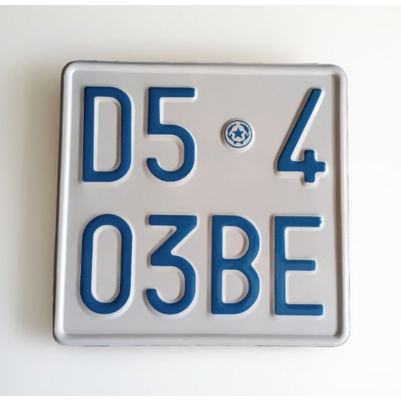 plat nomor custom vespa model Italy klasik