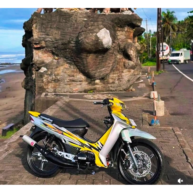 STICKER STRIPING VARIASI FIZ R MILENIUM KUNING