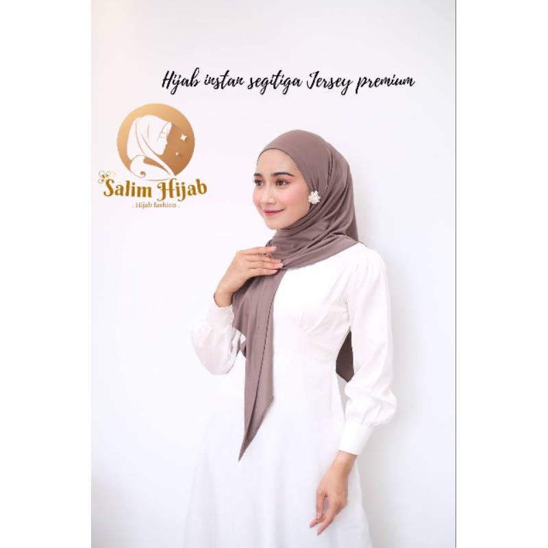 Hijab segitiga instan Jersey super Bahan tebal dingin lembut/Jilbab instan Jersey premium