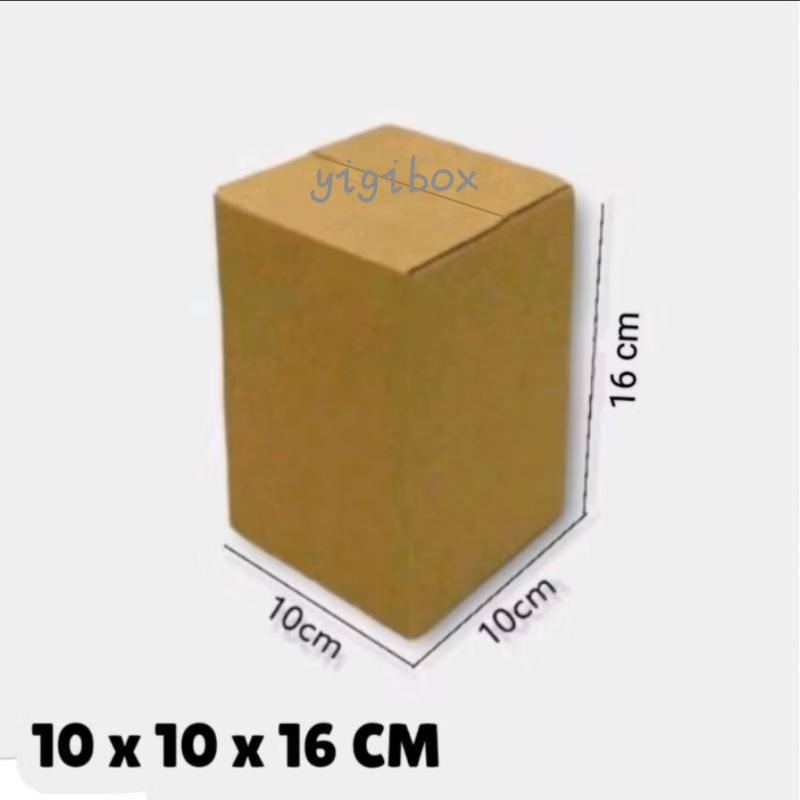 

Kardus Karton Box Ukuran 10x10x16 CM.... ST Single Wall Polos Untuk Packing Souvenir dll