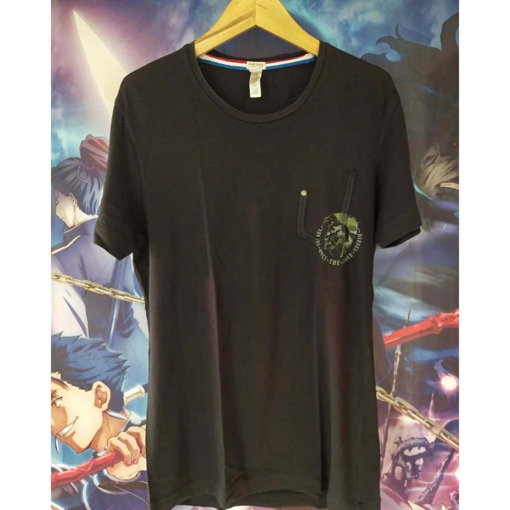 Diesel Black Logo Art Tee Kaos Tshirt Original Second Merch Japan Korea Brand Vintage Retro Y2K USA 