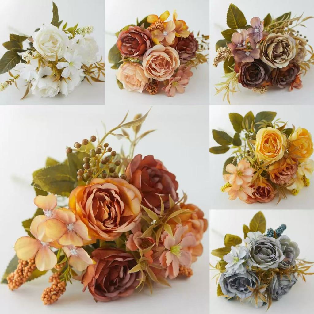 Bunga dekorasi/Bunga hiasan palsu/Bunga artifical/Bunga peony palsu